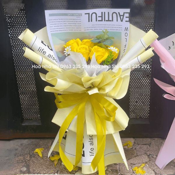 Bó Hoa Sáp Thơm Vàng - 140